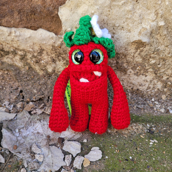 Miss Straw Berry Crochet Monster