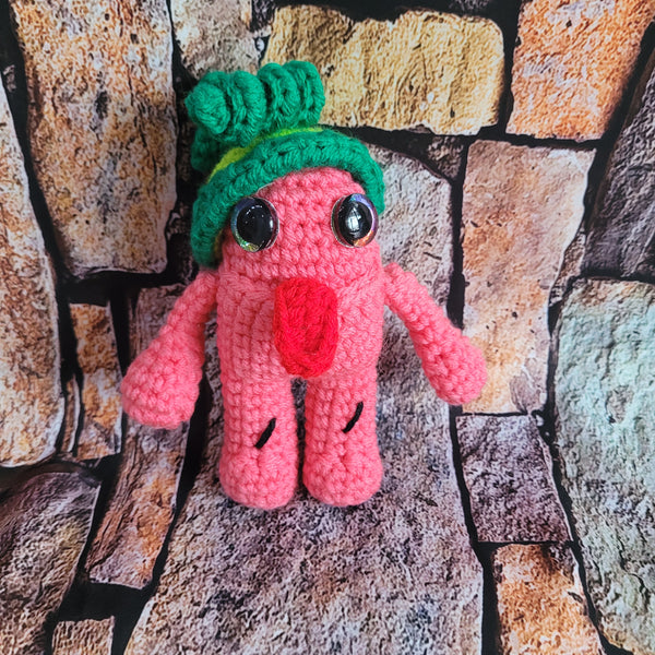 Rhubarb Crochet Monster