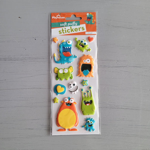 Monster Puffy Stickers