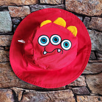 Reversible Monster Kids Sun Hat 4-6 years
